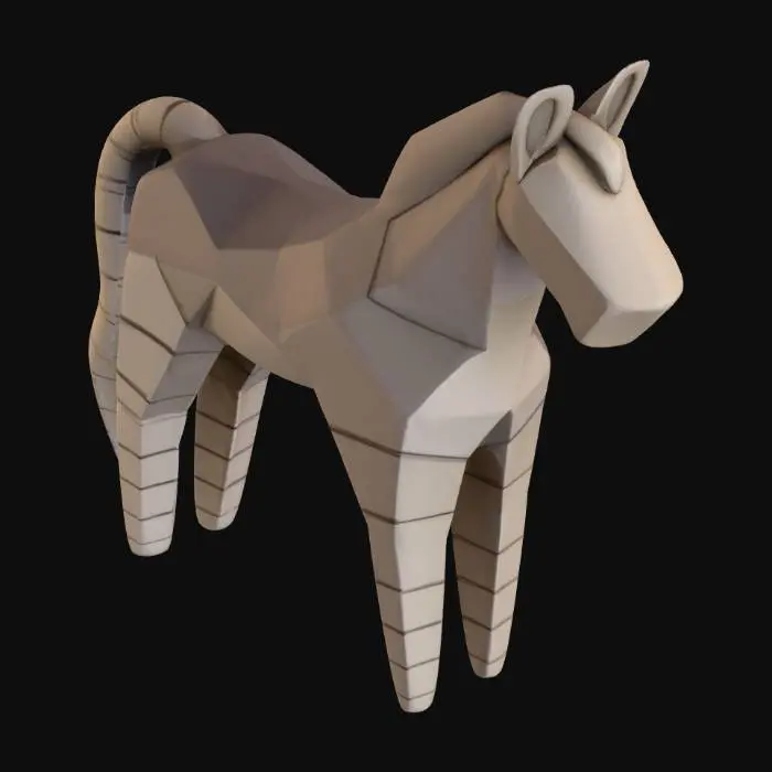 3D model for A low poly horse