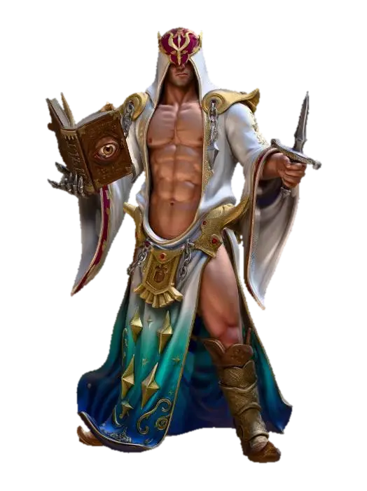 Eyebound Archmage 3D model, vytvořený pomocí AI