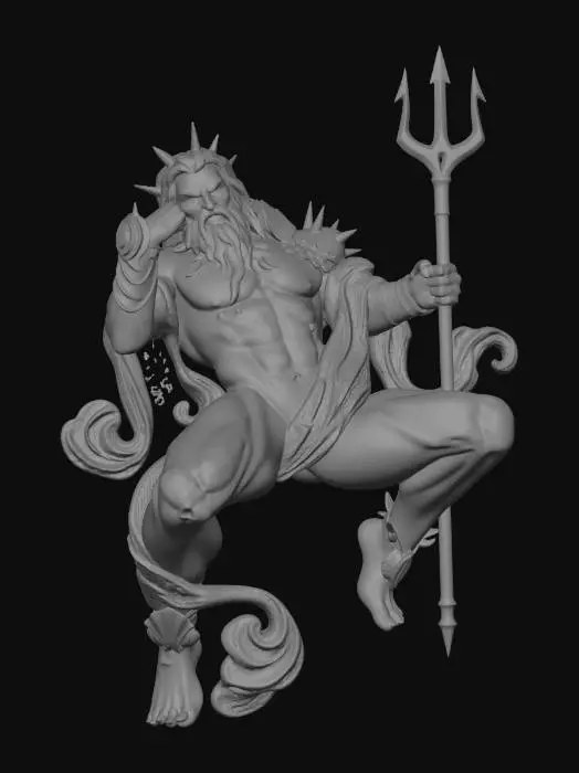 3D model for Greek god poseidon