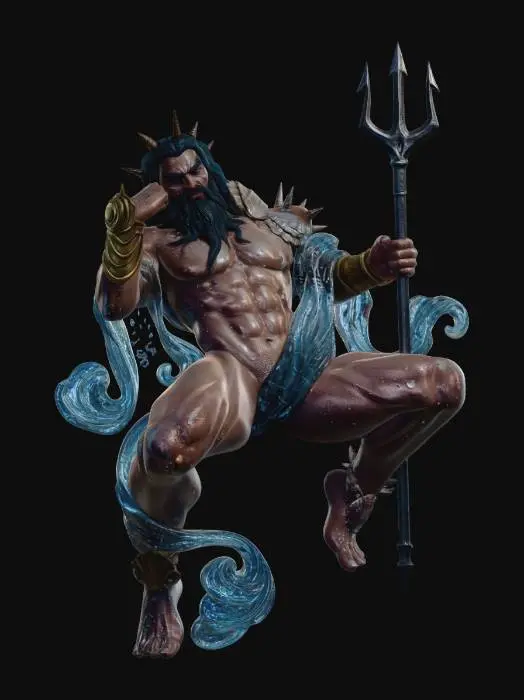 3D model for Greek god poseidon