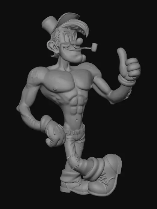 3D model for Muscle Cowboy Thumbs Up
