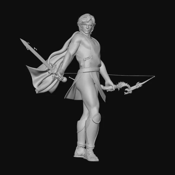 3D model for Azure Knight of the Golden Bow