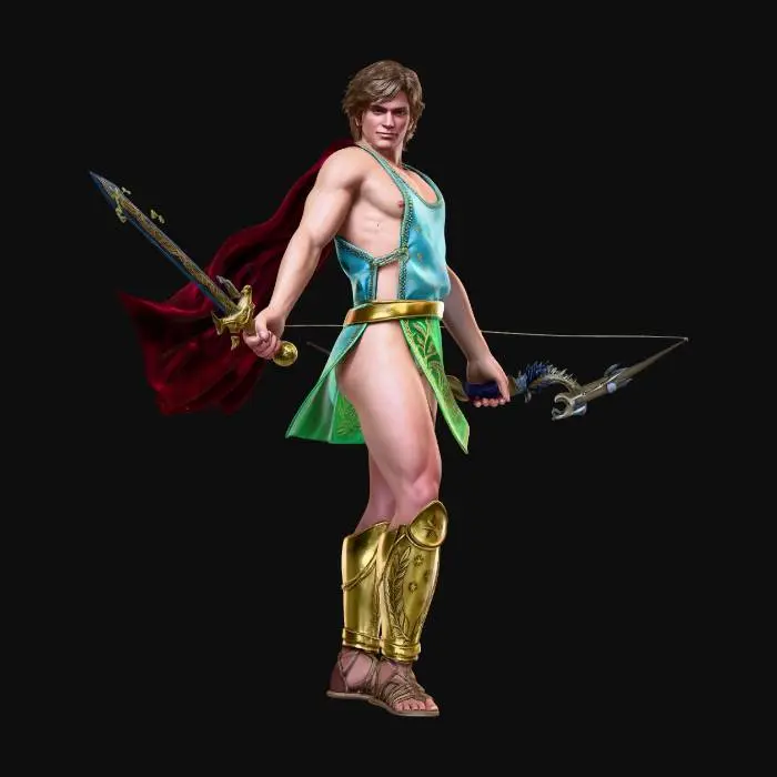 3D model for Azure Knight of the Golden Bow