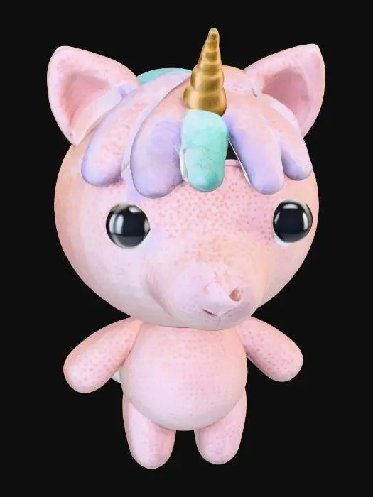 3D model for Pastel Unicorn Plush