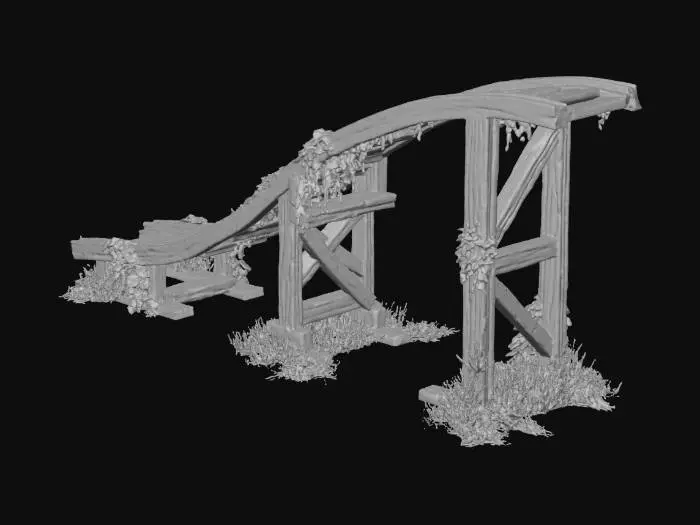 3D model for Roller Coaster Track Fragment, The Final Descent, #Halloween2025#