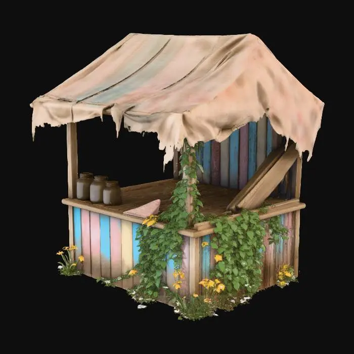 3D model for Abandoned Candy Floss Stand, #Halloween2025#