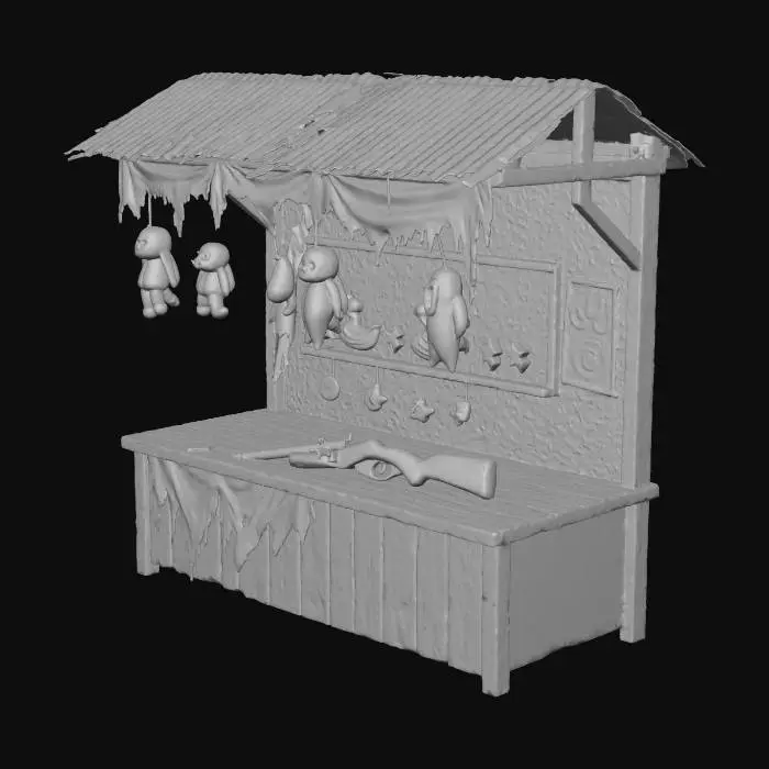 3D model for Shooting Gallery Stall, #Halloween2025#