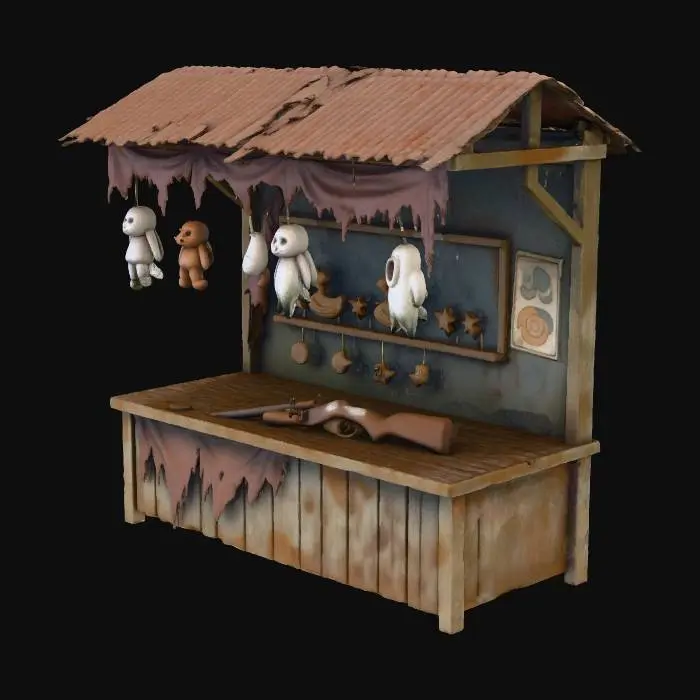 3D model for Shooting Gallery Stall, #Halloween2025#