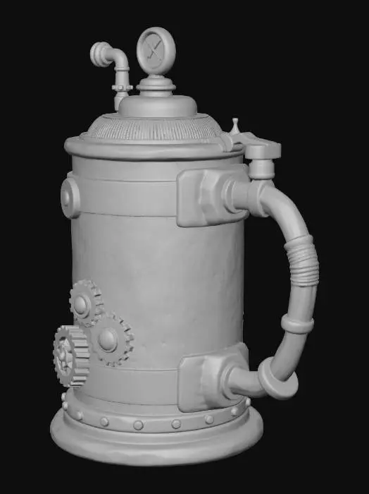 3D model for Einen Bierkrug für 0,5 l Dosen im Steampunk Stil