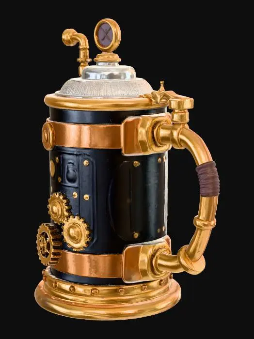 3D model for Einen Bierkrug für 0,5 l Dosen im Steampunk Stil