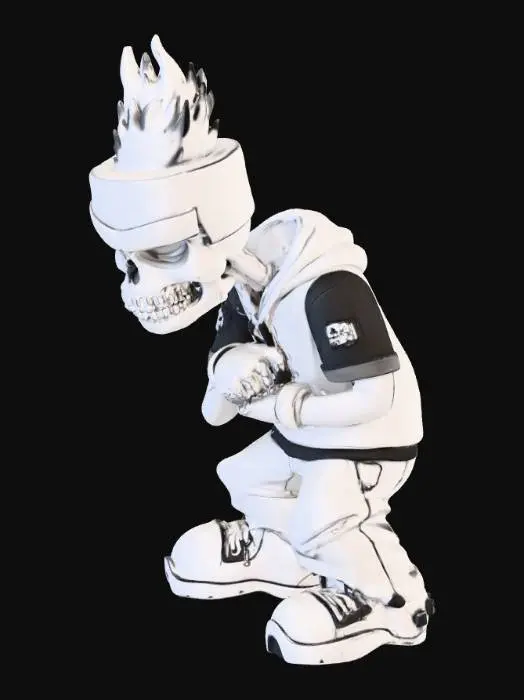 3D model for Skater Flame Skull