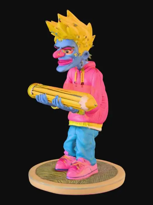 3D model for pencil troll