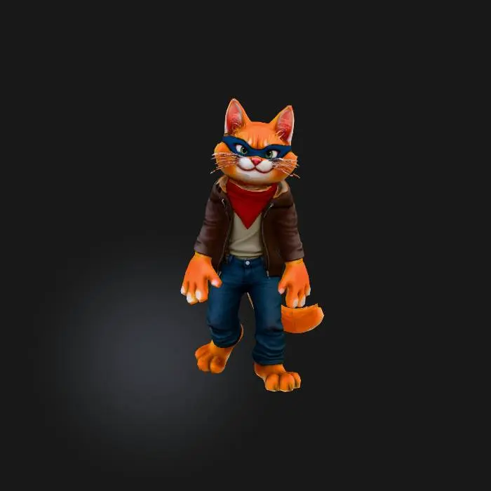 3D model for Cat Western Hero