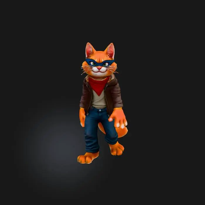3D model for Cat Western Hero