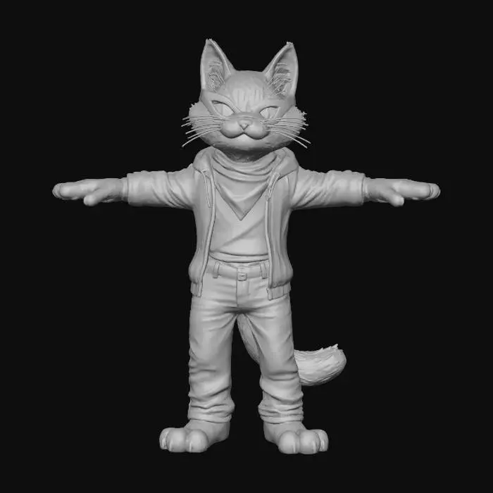 3D model for Cat Western Hero