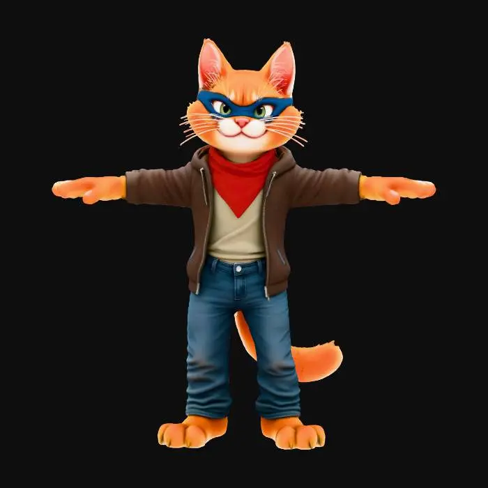3D model for Cat Western Hero