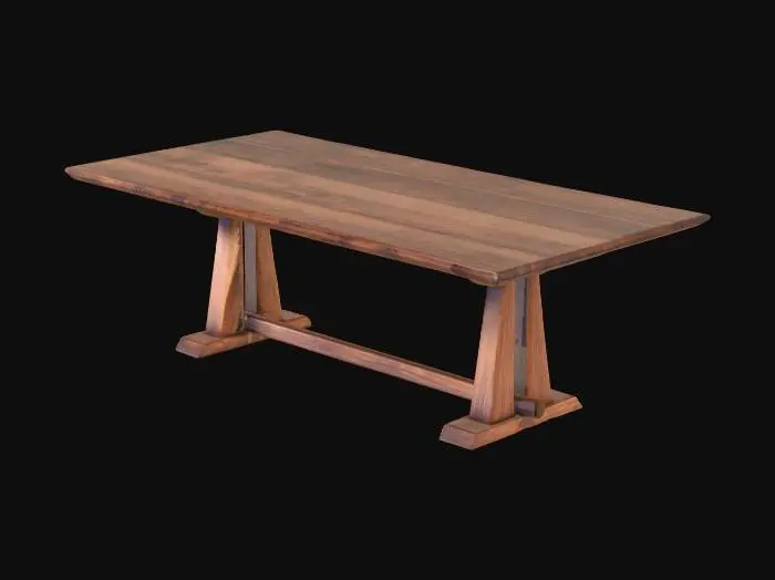 3D model for ASHWIN Solid Oak Dining Table