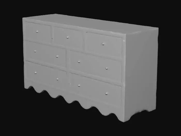 3D model for Winnie Dresser - Oyster Creek