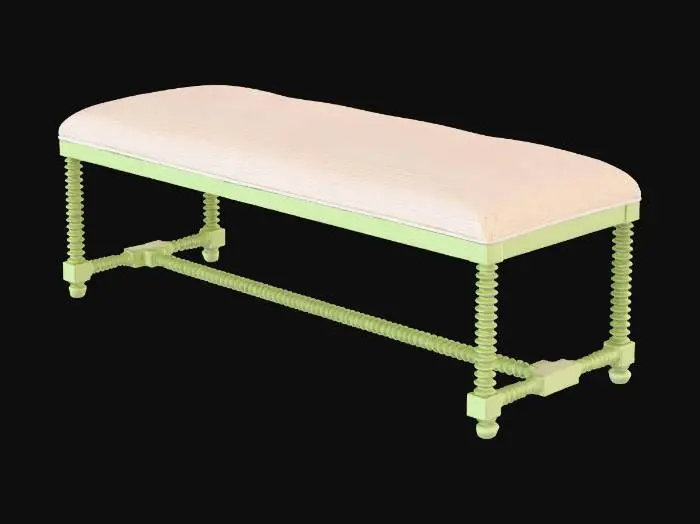 3D model for Selby upholstered bench