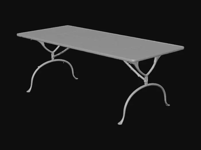 3D model for Rustic Slate Table