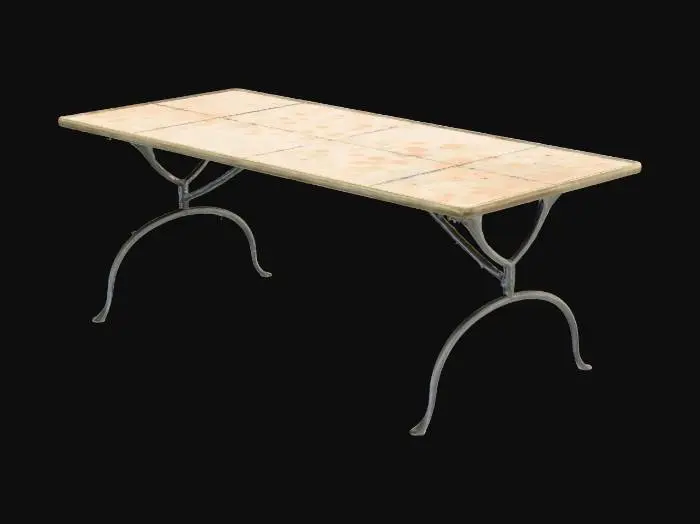 3D model for Rustic Slate Table