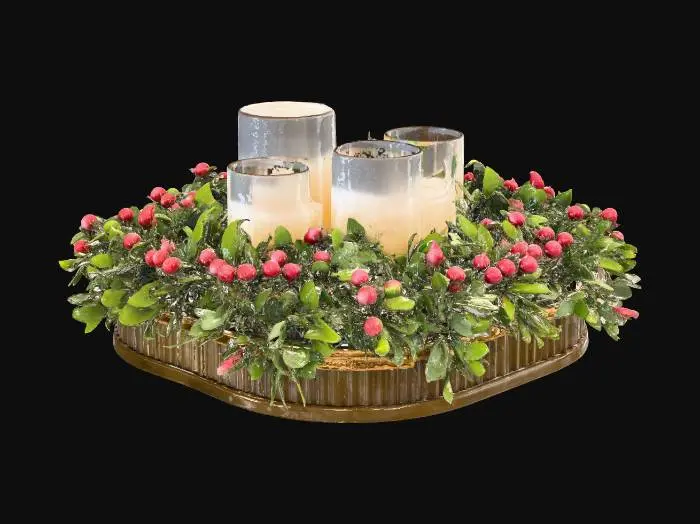 3D model for Holiday Candle Centerpiece