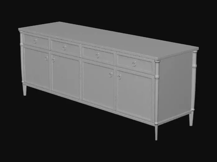 3D model for François Sideboard with Drawers - Restoration Hardware
