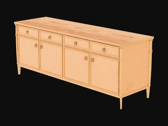 3D model for François Sideboard with Drawers - Restoration Hardware