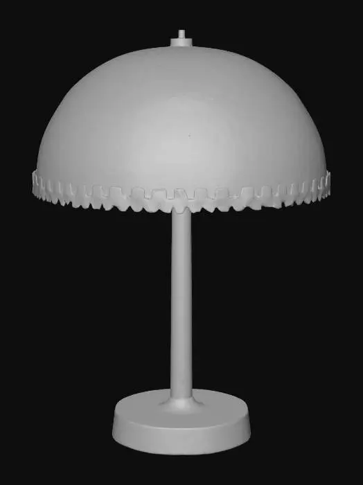 3D model for Oceana Black Metal Table Lamp with Alabaster Shade - CB2