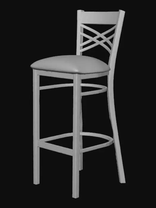 3D model for Lancaster Barstool - Webstaurant Store