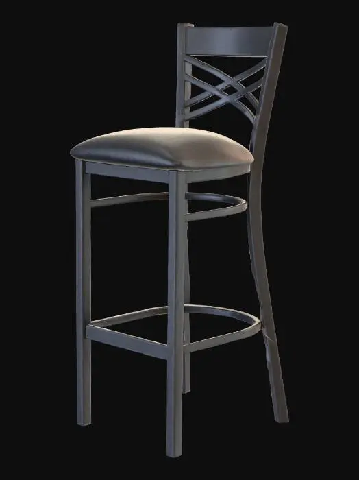 3D model for Lancaster Barstool - Webstaurant Store