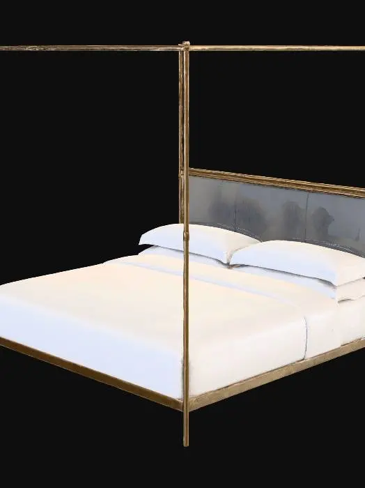 3D model for 19th C. French Iron Leather Canopy Bed - Restoration Hardware