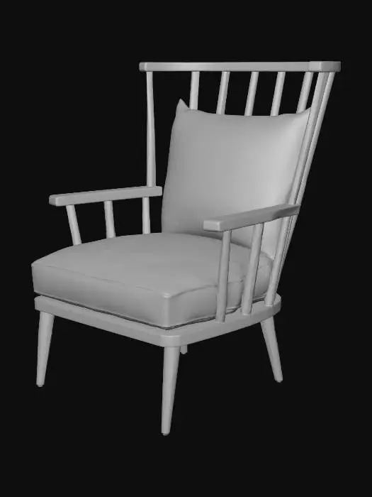 3D model for Dunleigh Accent Chair - Crate & Barrel