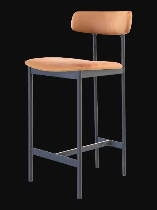 3D model for Grier Leather Counter Stool - West Elm
