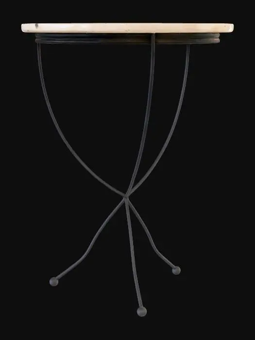 3D model for 1960s Mid Century Iron & Marble Side Table