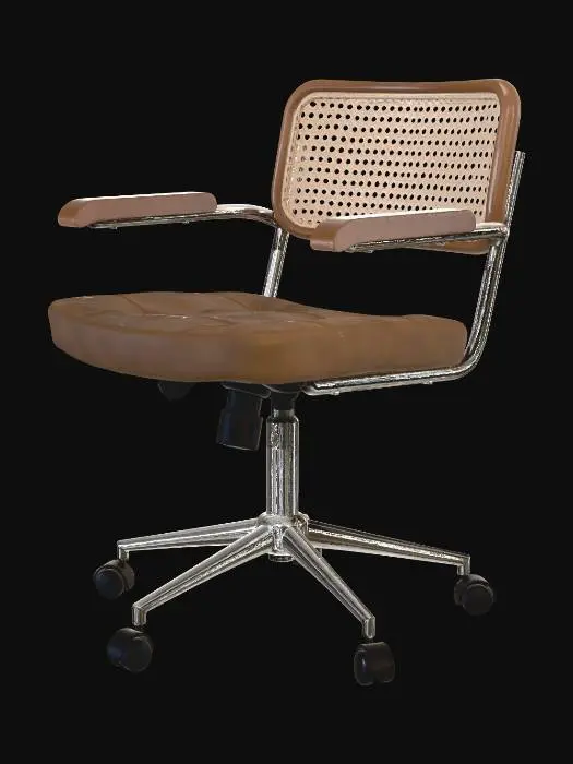 3D model for Carli Rattan Leather Office Chair