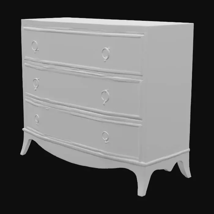 3D model for Small English Walnut Chest of Drawers