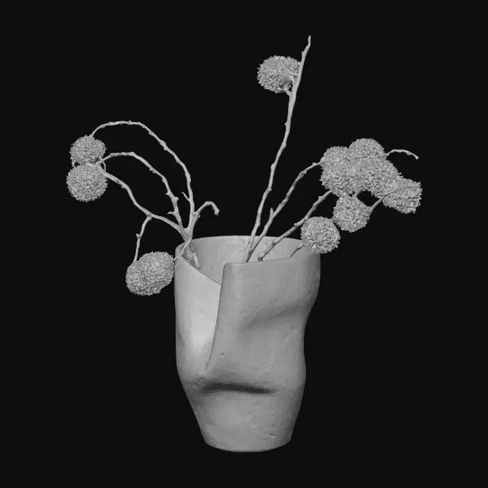 3D model for Forma Handcrafted Brown Terracotta Vase - CB2