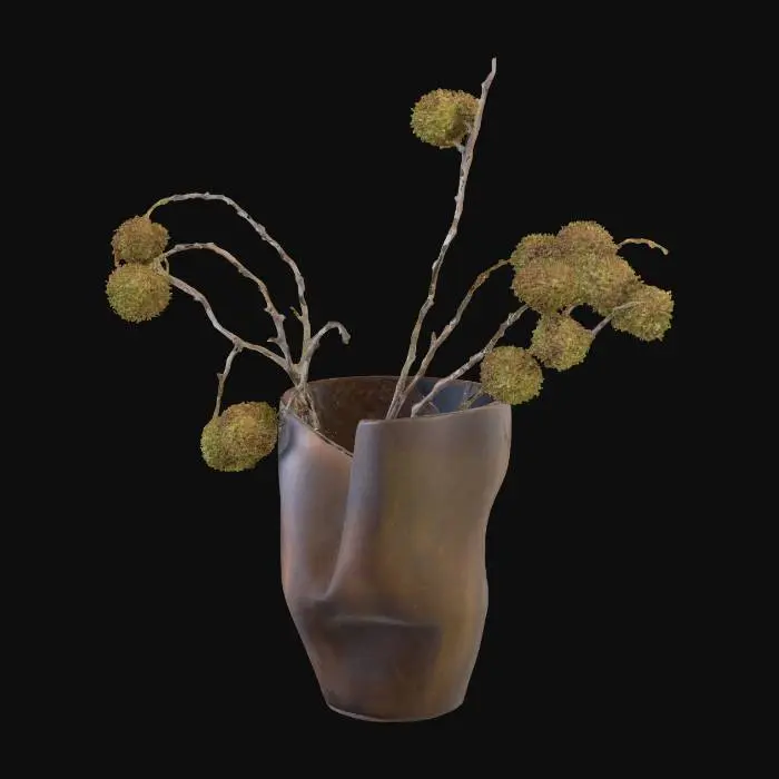 3D model for Forma Handcrafted Brown Terracotta Vase - CB2