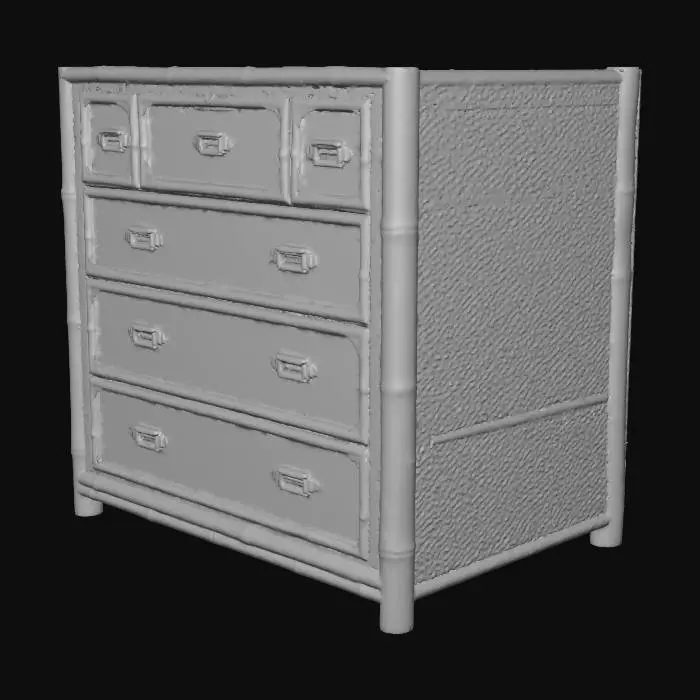 3D model for Ralph Lauren vintage British colonial style campaign chest of drawers