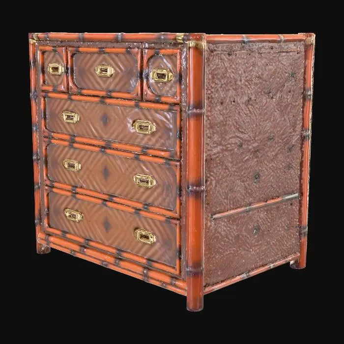 3D model for Ralph Lauren vintage British colonial style campaign chest of drawers