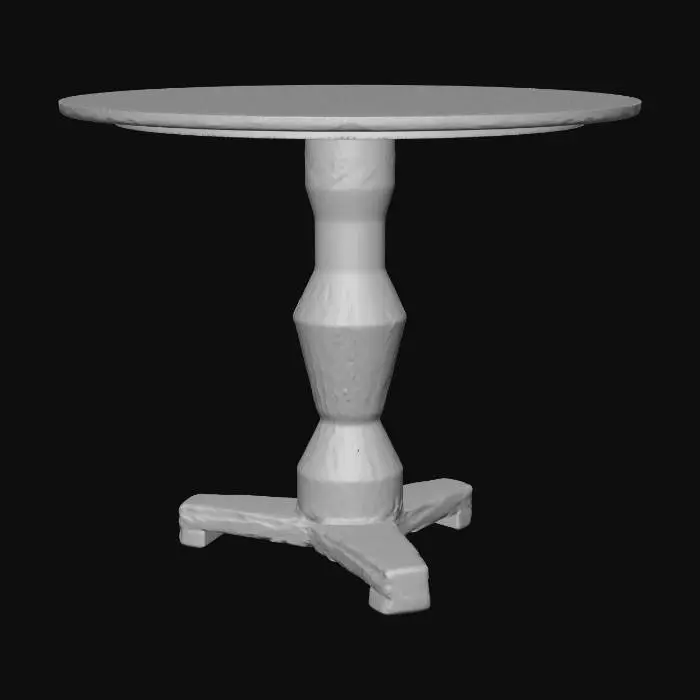 3D model for Rustic Round Wooden Table