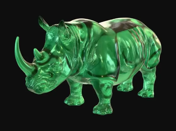 3D model for Emerald Rhino