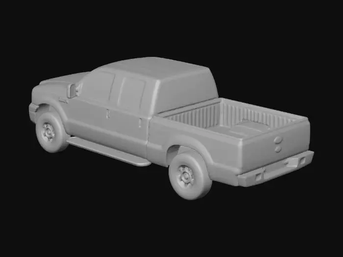 3D model for Silver Ford F-250 Super Duty