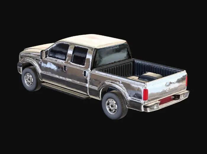 3D model for Silver Ford F-250 Super Duty