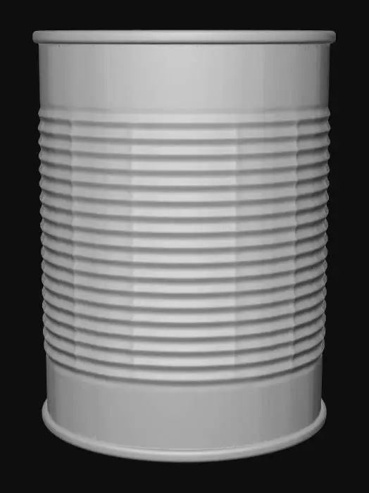 3D model for Ribbed Metal Can Texture Atlas