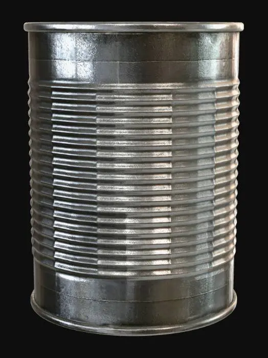 3D model for Ribbed Metal Can Texture Atlas