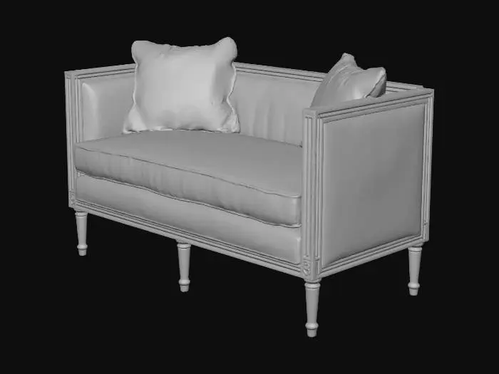3D model for Vintage Settee