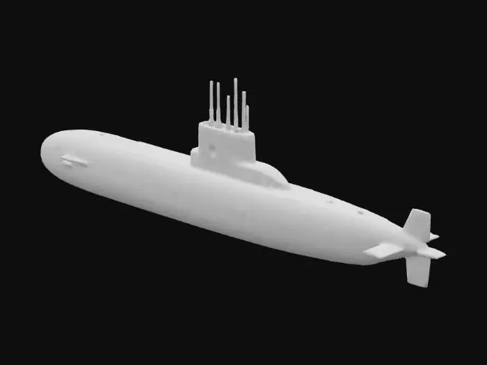 3D model for Make a submarine thats a Ohio-class submarine for rts game, thats for allied faction