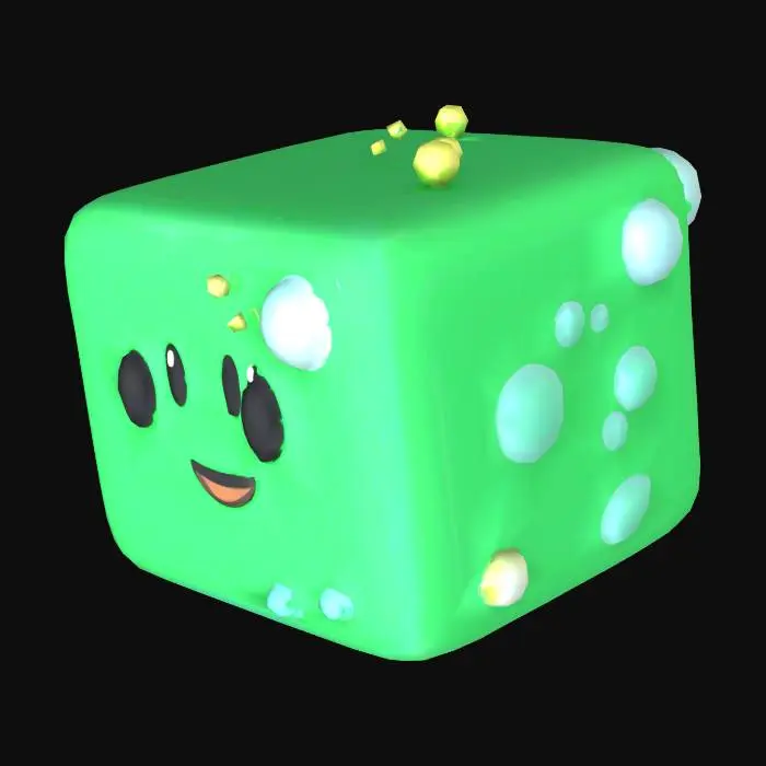 3D model for cube slime roblox style